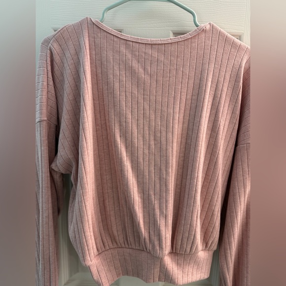 OGL Blush Wide Rib Surplice Top-NWOT - Picture 3 of 8